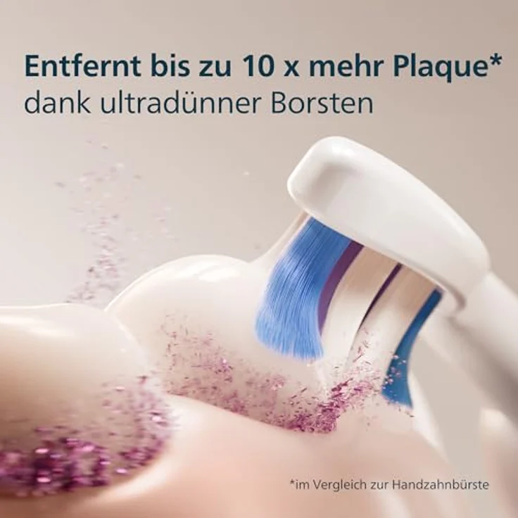 Philips Sonicare S2 Sensitive, Original Ersatzbürstenköpfe, Weiß, 4er-Pack, HX6054/87 mit Sonicare Technologie und 3.000 dicht gepackten Borsten – Bild 4