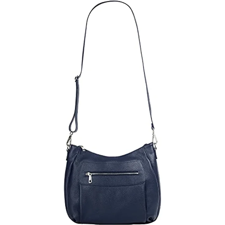 Samantha Look Umhängetasche, echt Leder, Made in Italy, mattes Finish, 7 Zoll Smartphonefach, braun – Bild 7