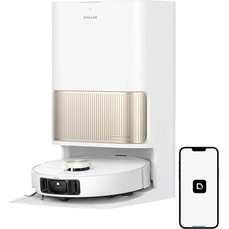 Dreame L40s Pro Ultra, Staubsauger-Roboter mit 600 W, 4,5 l Staubbeutel, Weiß, Virtuelle Wand, 5200 mAh Akku, kompakte Bauweise