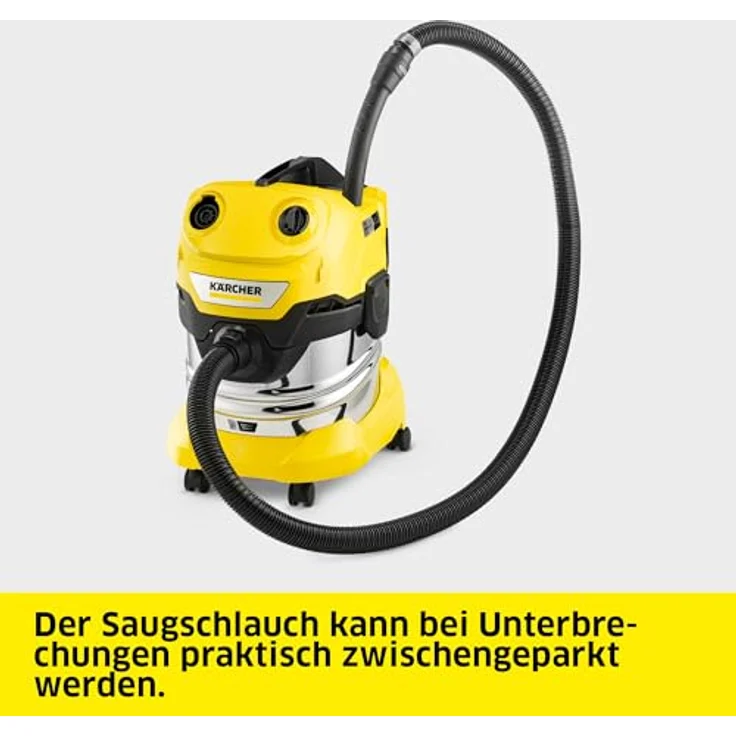 KÄRCHER Nass-Trocken-Sauger WD 4-18 S Dual Battery Set V-20/22, 36-V-Motor, 20 l Edelstahlbehälter, inkl. Akku und Ladegerät, kraftvoller 36-Volt-Motor und optimale Saugleistung – Bild 6