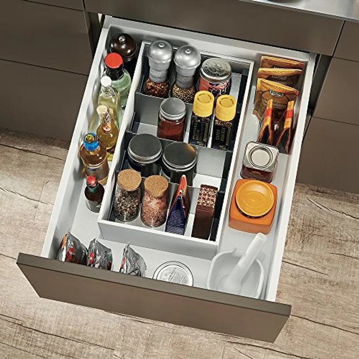 Blum Gewürzhalter AMBIA-LINE, Oriongrau matt, für bis zu 16 Gewürzpackungen, Küchen Organizer – Bild 3
