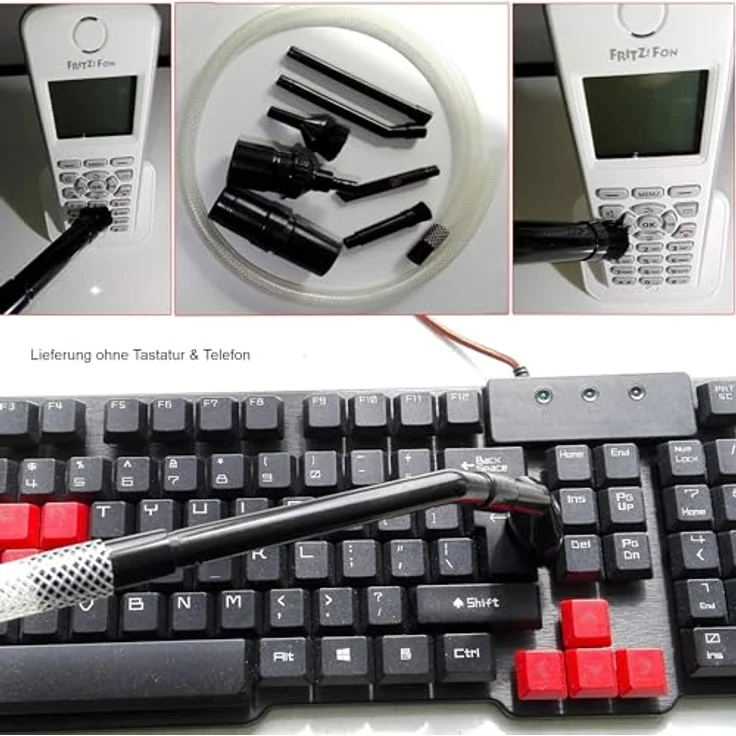 Maxorado Mini Düsen Set für Staubsauger, 90 cm Schlauch mit 5 Düsen und Adapter, kompatibel mit Dyson V6/V7/V8/V10/DC34/DC35/DC59/DC62/DC26/DC29/DC31/DC36 und mehr – Bild 2