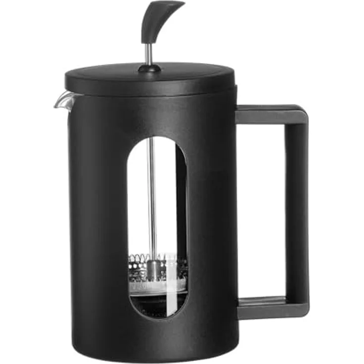 Ritzenhoff & Breker Adana Kaffeebereiter, 800 ml, French Press aus Borosilikatglas und Edelstahl, Manuelle Kaffeezubereitung, Schwarz