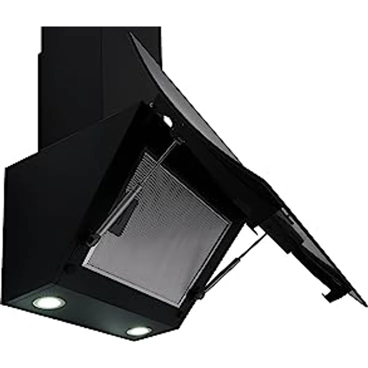 Respekta Dunstabzugshaube kopffrei/Dunstabzugshaube schräg 60 cm/Edelstahlgehäuse mit Glasschirm in Schwarz/Abluft - und Umluftfunktion / CH55060SA++ / A++ / 42–63 dB – Bild 4