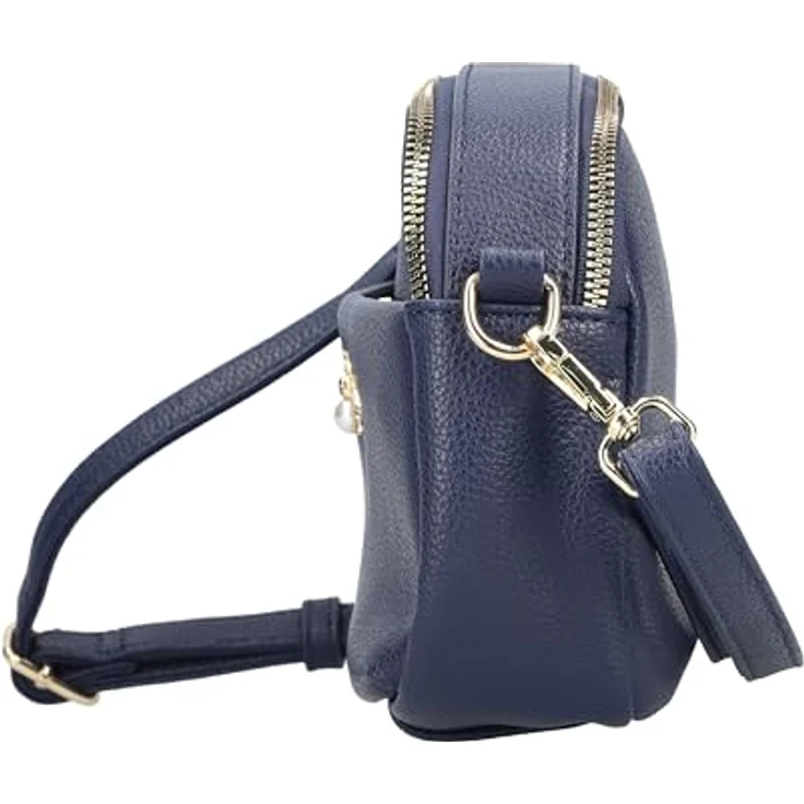 Rieker Umhängetasche, Handtasche mit Schmuckbrosche, verstellbarem Schulterriemen und Innenfächern, schwarz – Bild 3