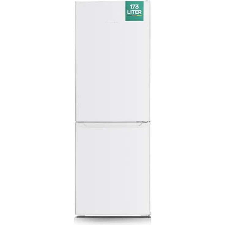 Heinrich´s Kühlgefrierkombination 173L, LED Beleuchtung, leise 40dB, große Tiefkühlboxen (weiß)