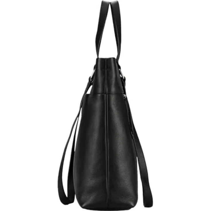 Jost Lysa Business Shopper, 100% Leder mit Laptopfach 36 cm, schwarz – Bild 3