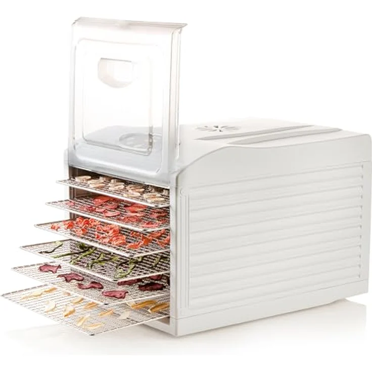 Domo Dörrautomat DO353VD, 500 Watt, 6 Etagen, weiß, 6 Leistungsstufen – Bild 3