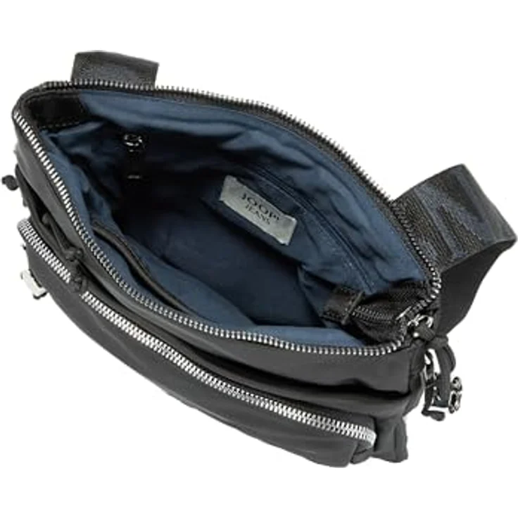Joop! Jeans Lietissimo 1.0 Lilou Umhängetasche, 25 cm, schwarz, 100% Nylon mit Dehnfalte – Bild 4