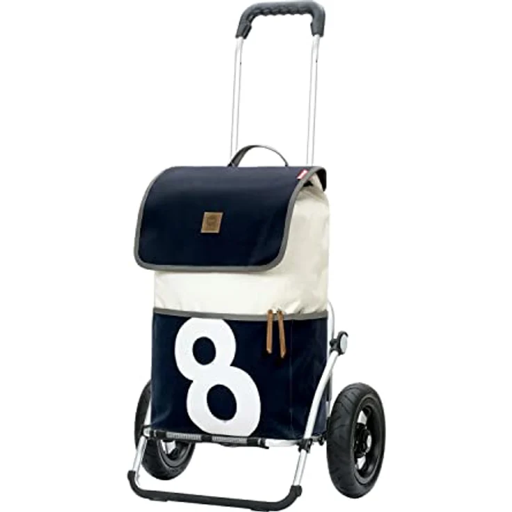 ANDERSEN Einkaufstrolley - Royal Shopper 360° Mole 8 41 L Einkaufsroller, Segelstoff, upcycling, Aluminium, klappbar, luftbereiftes Kugellagerrad – Bild 1