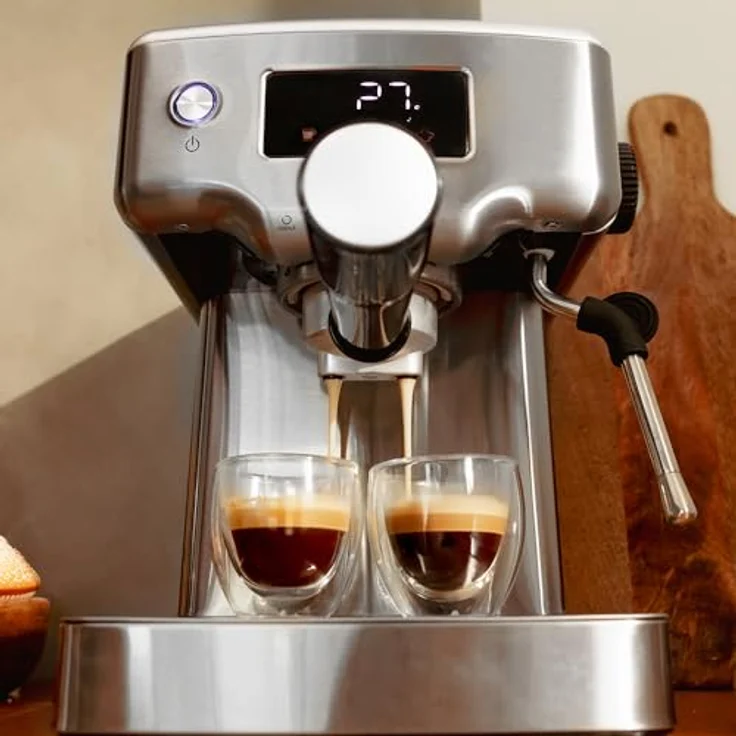 Cecotec Espressomaschine Power Espresso 20 Barista Compact, 1465 W, 1,8L, inklusive schwenkbarem Zerstäuber und Edelstahl-Heizschale – Bild 3