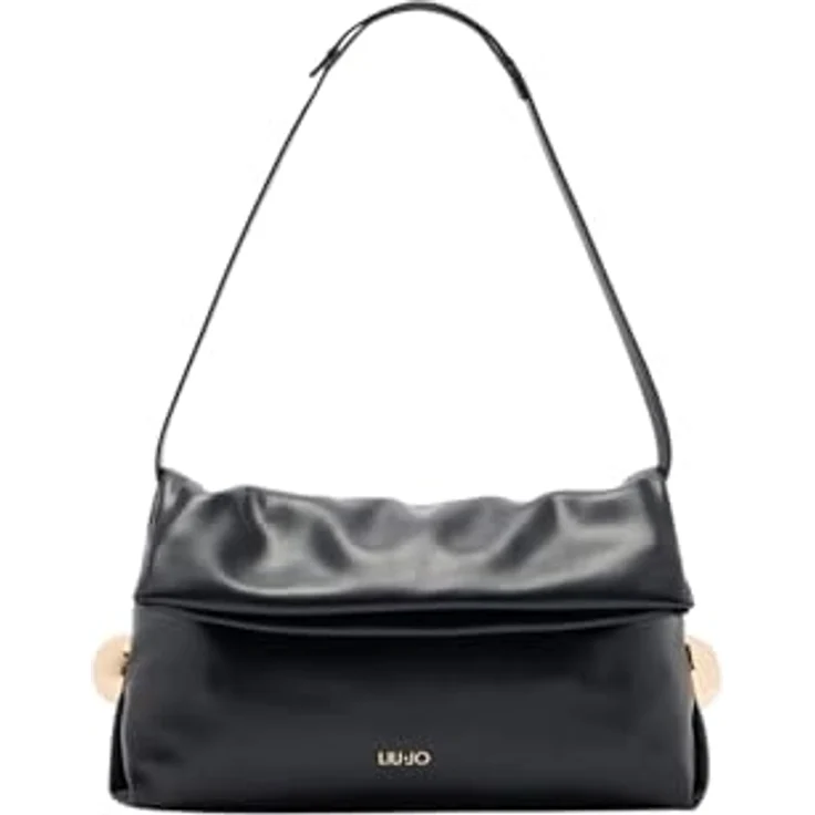 Liu Jo Riccy Schultertasche M 30 cm, handliche Umhängetasche aus langlebigem Polyurethan mit Magnetverschluss, schwarz – Bild 1