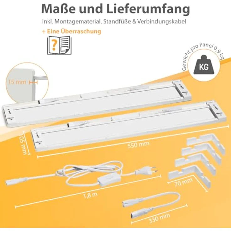 Northpoint Schimmelentferner, 2er-Set Infrarot Heizpaneel für Wand und Bad, chemiefrei, energieeffizient – Bild 3