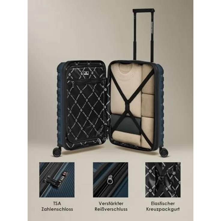 Smartbox Edition 01, Kabinentrolley 55 cm mit Laptopfach, 4 Rollen, blau – Bild 4