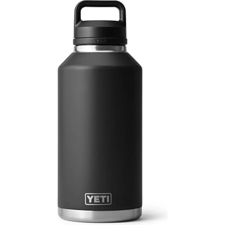 YETI Rambler Flasche mit Chug-Verschluss, 64 oz (1,9 L), auslaufsicher, doppelwandige Vakuumisolierung, Edelstahl, schwarz – Bild 3