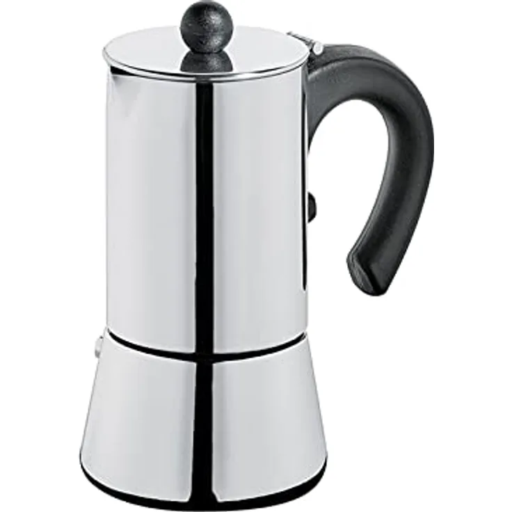 Cilio Espressokocher Vito, 4 Tassen, Edelstahl, Induktion geeignet, Grau