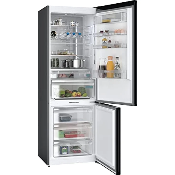 Siemens KG49NAXCF iQ500 XXL-Kühl-Gefrier-Kombination, 203 x 70 cm, 337 L Kühlen + 145 L Gefrieren, hyperFresh ideal Kühlung für Fisch und Fleisch, noFrost, freezerLight - ideal Ausleuchtung – Bild 2