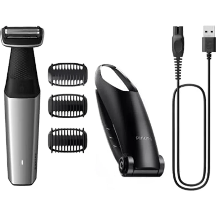 Philips Elektrokörperrasierer Series 5000 BG5021/15, wasserdicht, 4 Aufsätze inkl. Rückenaufsatz, ergonomischer Griff – Bild 2