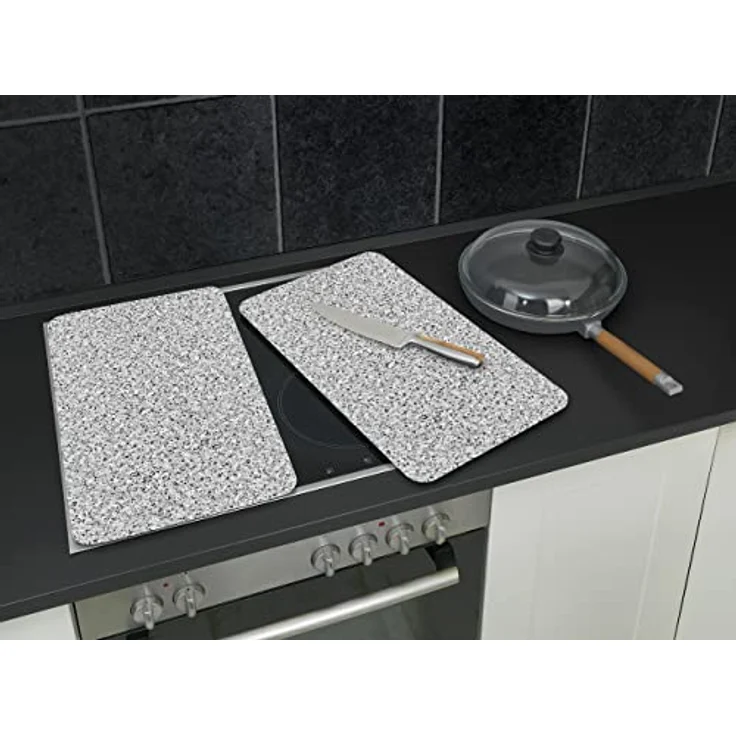 WENKO Herdabdeckplatte Universal Granit Herdabdeckung Ceranfeld Elektroherd – Bild 2