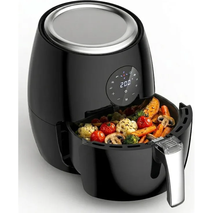 YASHE Frittolaio 3,5 L, Multifunktionsgerät für Frittata ohne Öl, 360°-Wärmezirkulation, Spülmaschinenkorb