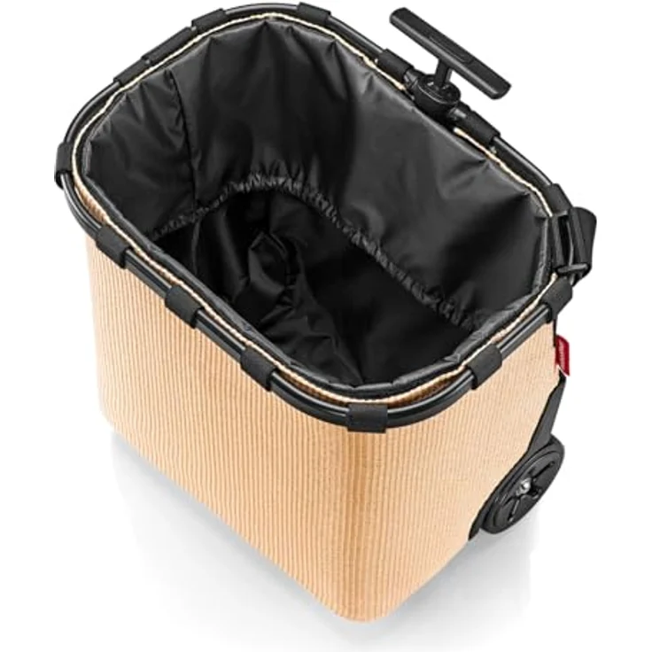 reisenthel carrycruiser Frame Raffia Black, Tragbarer Einkaufstrolley mit 40 l Volumen, Stabiler Aluminiumrahmen, Schultergurt und herausnehmbarer Netz-Innentasche, wasserabweisend – Bild 3