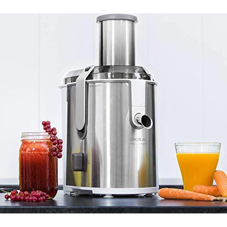 Cecotec Orbital Entsafter Extreme Titanium 19000 XXL Orbitalmischer, um den Saft von Obst und Gemüse zu extrahieren. Mit 19.000 U - min und 1000 W maximaler Leistung. Titanium-Beschichtung auf der Scheibe. XL Eingangskanal. ExtremeTitanium 19000 – Bild 8