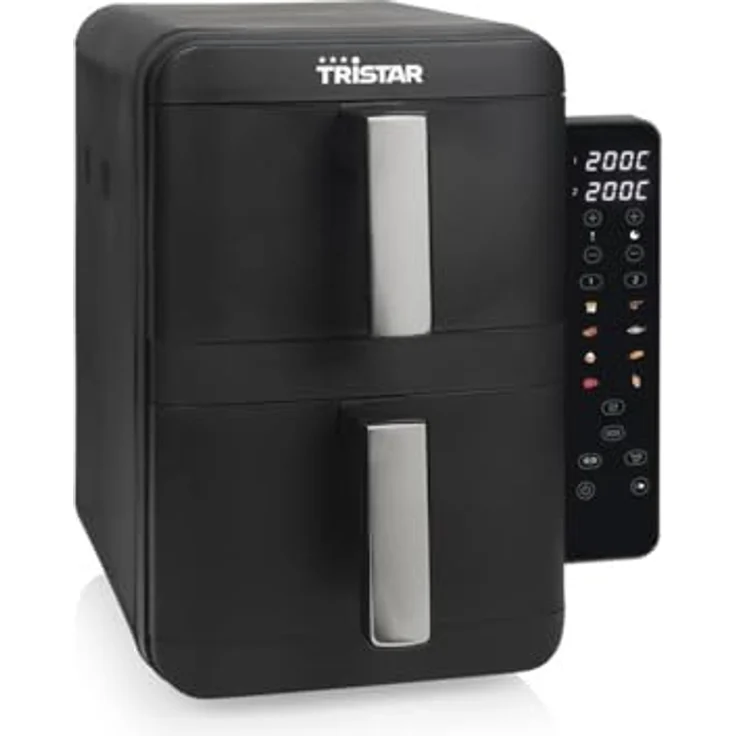 Tristar FR-9074, Vertikale Heißluftfritteuse mit 9 l Volumen, 2 Kochzonen und 2400 W Leistung – Bild 1