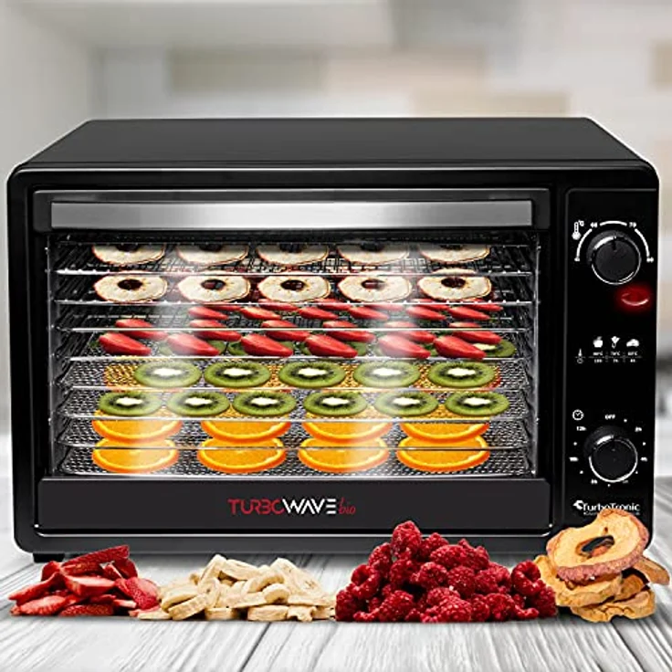 TurboTronic TurboWave BIO Dörrgerät, 9 Ebenen, 650 Watt, schwarz, Metall – Bild 5