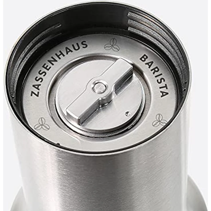 Zassenhaus Kaffeemühle Barista aus Glas und Edelstahl, Höhe: 21cm, 041170 - Transparent-Silber – Bild 3