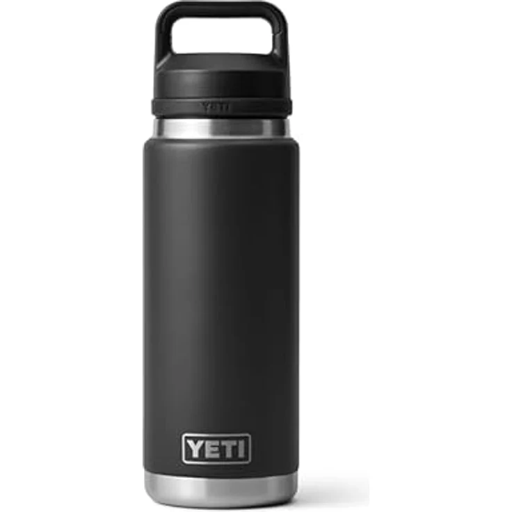 YETI Rambler Flasche 26 oz (769 ml) mit Chug-Verschluss, 100 % auslaufsicher, doppelwandige Vakuumisolierung, Edelstahl, schwarz – Bild 2