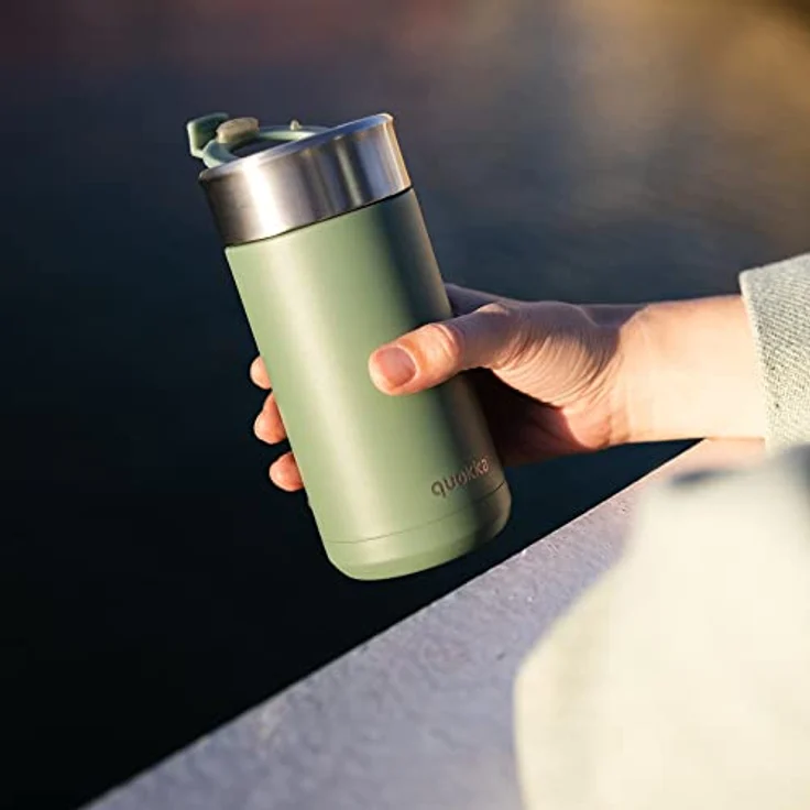 Quokka BOOST PINE, Thermobecher aus Edelstahl für Kaffee, 400 ml, doppelwandig vakuumisoliert, mit Infuser – Bild 2