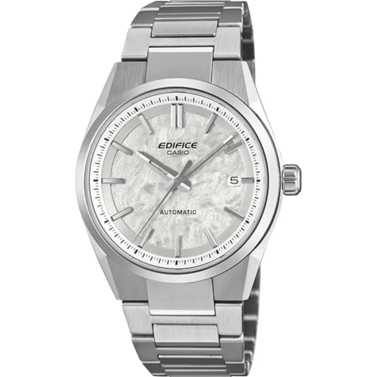 Casio Edifice EFK-110D-7A, Automatikuhr mit elegantem Design und drei Zeigern, silberfarben