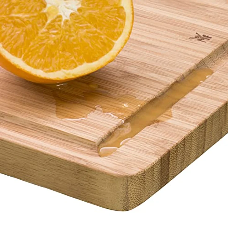 WMF Schneidebrett Bambus natur, 45 x 30 x 1,9 cm, Holzbrett groß - Tranchierbrett mit Saftrille - Küchenbrett klingenschonend – Bild 4