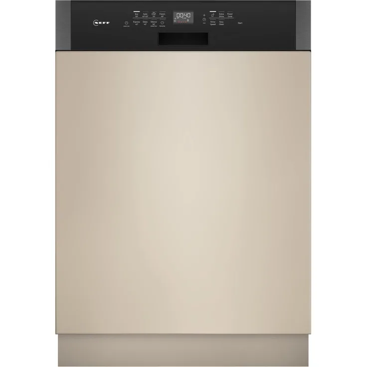 Neff S147ZCS01E teilintegrierter Geschirrspüler, 60 cm, Edelstahl, 14 Maßgedecke, 44 dB, Energieeffizienzklasse B