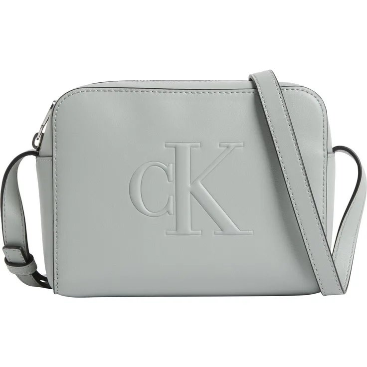 Calvin Klein Jeans Umhängetasche SCULPTED CAMERA BAG DEBOSS, Slate Gray, Polyurethan (PU)