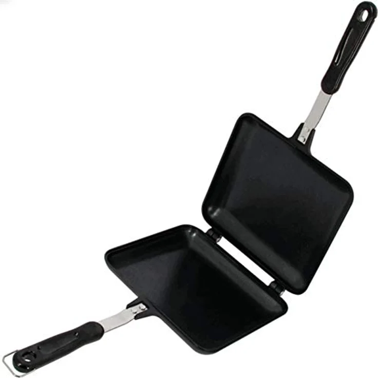 XXL Toastie Maker Sandwich Toaster für Gaskocher Sandwichmaker Camping Pfanne Rührei – Bild 3