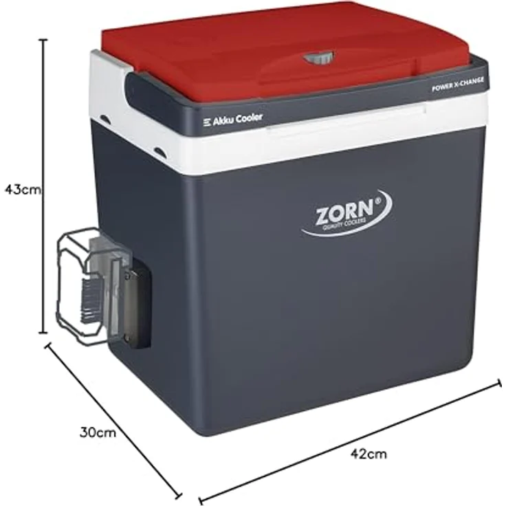 Zorn Cooler Z 26 LNE PX, Kühlbox & Heizbox mit 26 Litern Volumen, thermoelektrische Technologie, Weiss und Rot – Bild 8