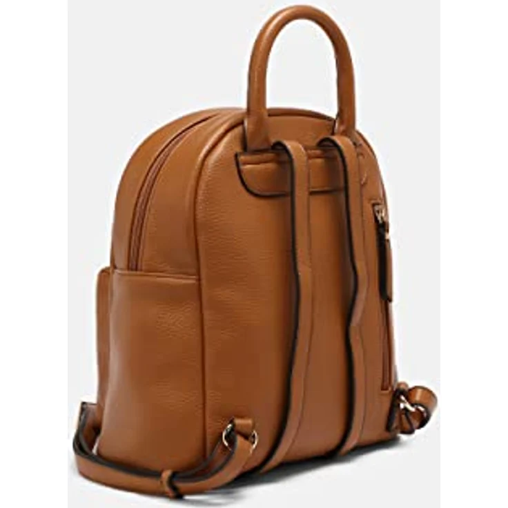 L.Credi Budapest City Rucksack, 28 cm, Kunstleder, braun, 28 x 13 x 23 cm – Bild 5