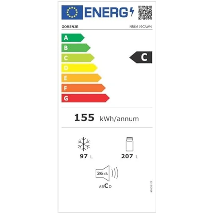 Gorenje NRK619CAW4 BE, Kombinierte Kühl-/Gefrierkombination mit 207 l Kühl- und 97 l Gefriervolumen, No Frost und ZeroZone – Bild 7