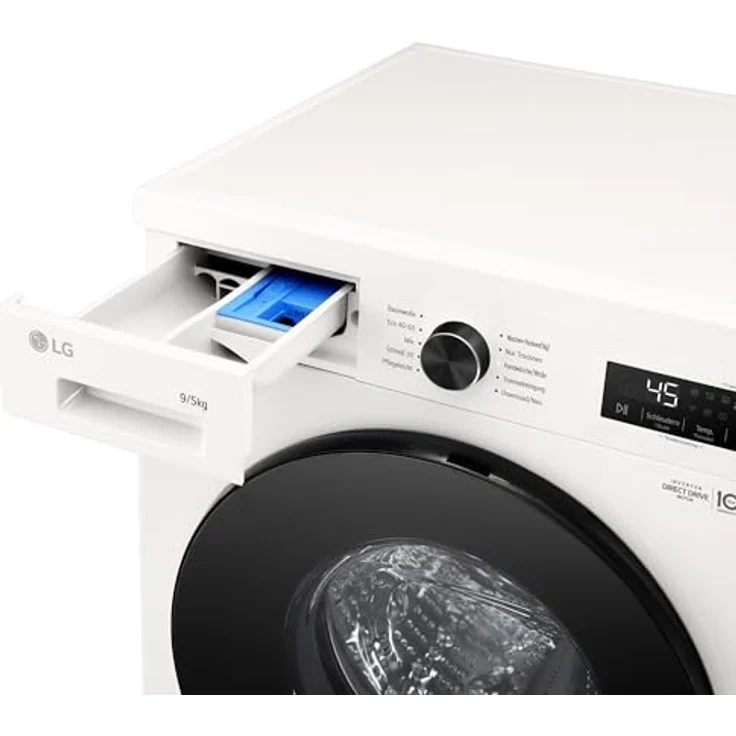 LG W4WB3095Y, unterbaufähiger Waschtrockner mit Inverter Direct Drive, 9 kg Waschen / 5 kg Trocknen, 1310 U/Min, Steam-Technologie und AquaLock® Security – Bild 6