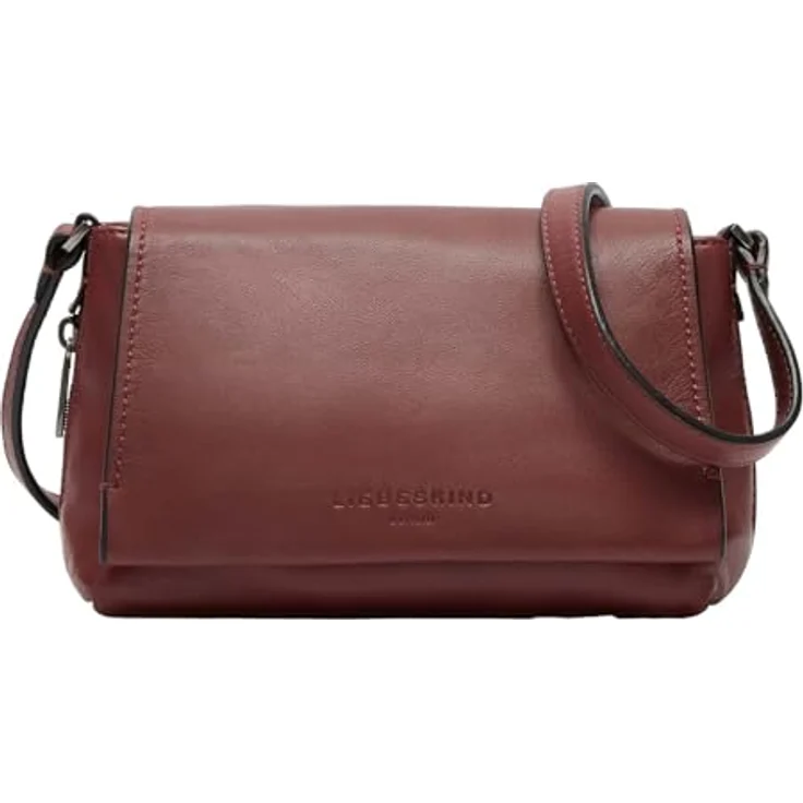 Liebeskind Berlin Umhängetasche Crossbody, aus echtem Rindsleder, Farbe Berry, verstellbarer Schulterriemen, mit Zipperfach – Bild 2