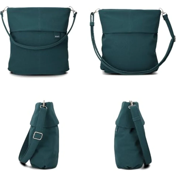 Zwei Mademoiselle.M Schultertasche 31 cm, elegante Umhängetasche aus widerstandsfähigem Polyurethan mit Reißverschlussfach und abnehmbaren Schulterriemen – Bild 3