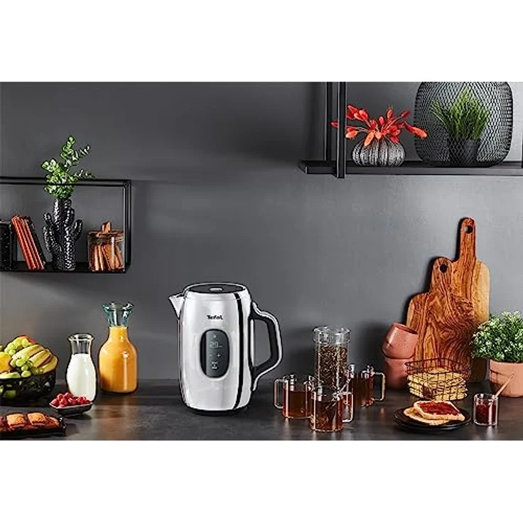 Tefal KI883D Majestuo Wasserkocher | intuitives Bedienpanel | 9 Temperaturen | doppellagiges Design | Warmhaltefunktion | herausnehmbarer Anti-Kalk-Filter | Wasserstandsanzeige | Edelstahl – Bild 3