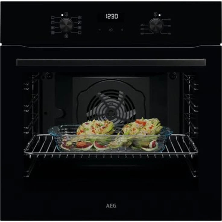 AEG Einbaubackofen – Serie 5 mit Ringheißluft, Aqua-Reinigungsfunktion, Grillfunktion, Schwarz - TU5AB20WSK – Bild 1