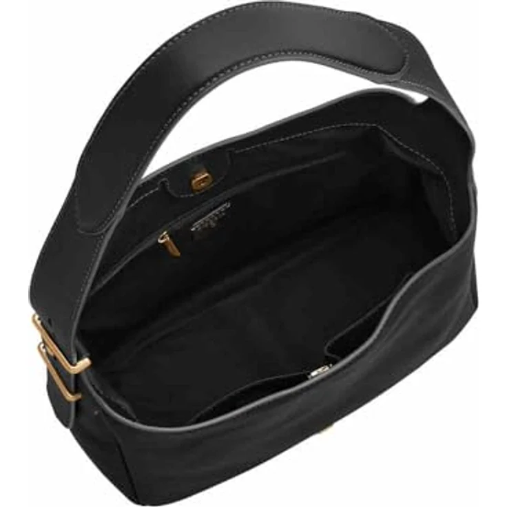 Fossil Dillon Schultertasche Leder 30 cm, Damenhandtasche in Schwarz mit Magnetverschluss und organisiertem Innenleben – Bild 3