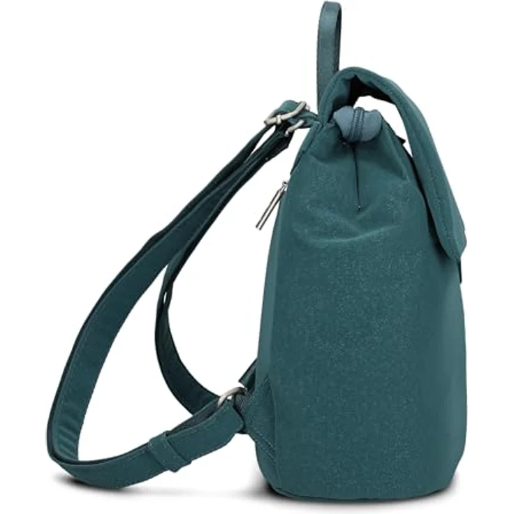 Zwei Mademoiselle.M City Rucksack, 29 cm, petrol, 100% Polyurethan, 24 cm x 13 cm – Bild 6