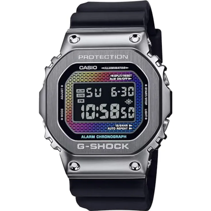 Casio GM-5600BRW-1ER G-SHOCK Digitaluhr mit Stoppuhr, Alarm und 20 bar Wasserdichtheit, Schwarz/Grau