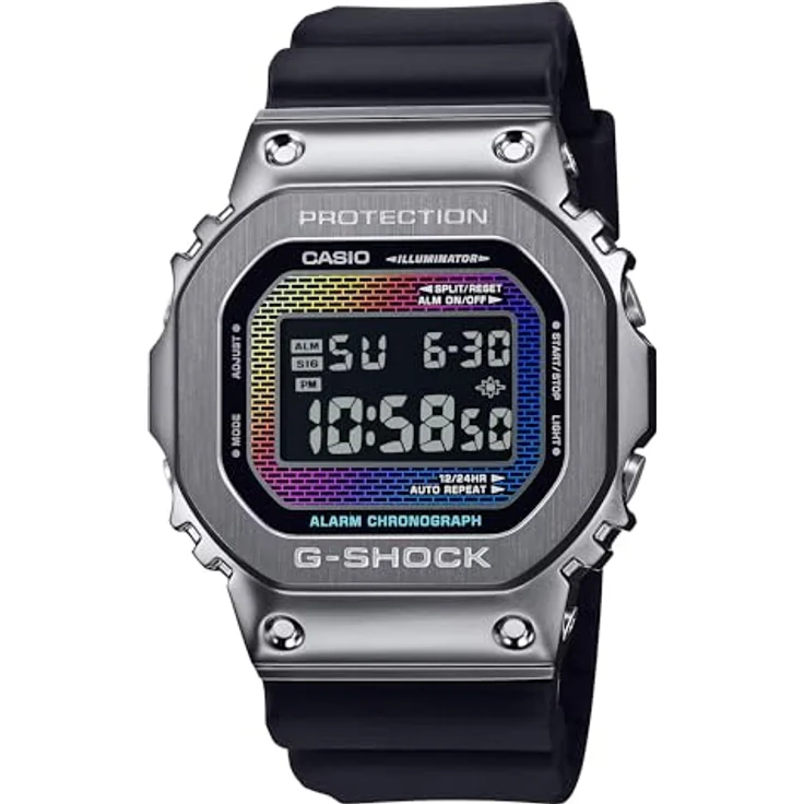 Casio GM-5600BRW-1ER G-SHOCK Digitaluhr mit Stoppuhr, Alarm und 20 bar Wasserdichtheit, Schwarz/Grau – Bild 1