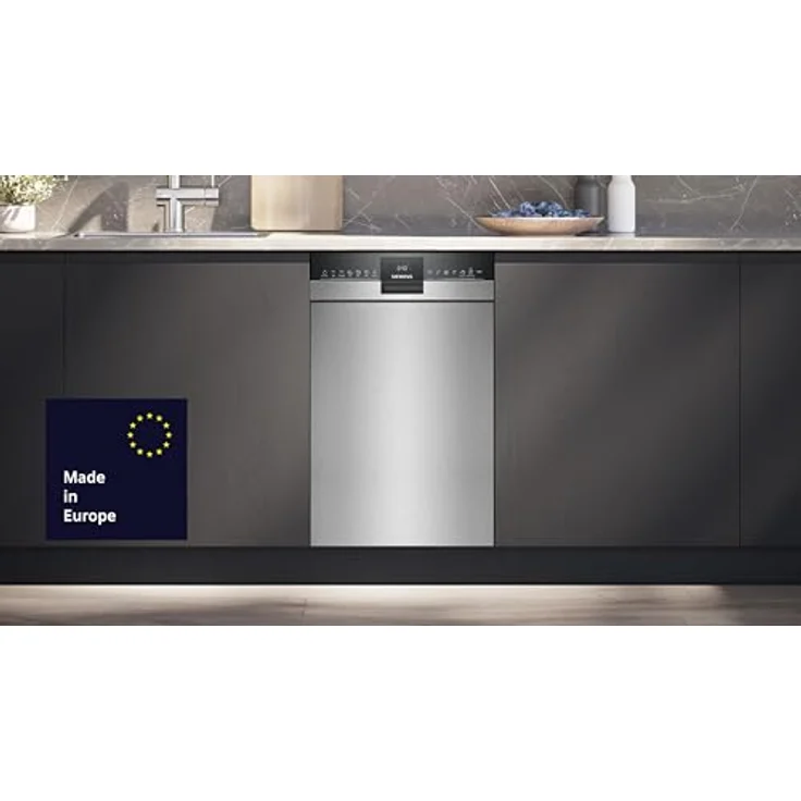 Siemens SR43ES25ME Unterbau-Geschirrspüler, 45 cm, 10 Gedecke, 6 Programme, Hygienefunktion, Besteckschublade, energieeffizient Klasse B – Bild 3