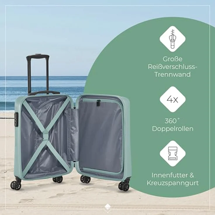 Travelite Bali 4w L/M/S Mint Koffer-Set 3-teilig – Bild 9